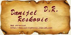 Danijel Resković vizit kartica